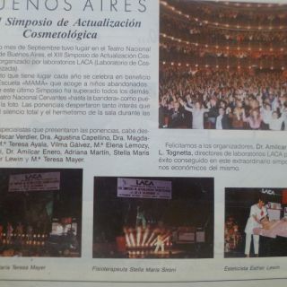 1993. SIMPOSIO de profesionales Laboratorio Laca. Buenos Aires. Hector Togneta. Fundador